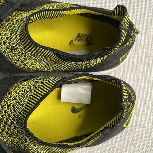 Nike Men's Air Sockracer Flyknit Running Shoes Size 10.5 Yellow Strike - Picture 7 of 9